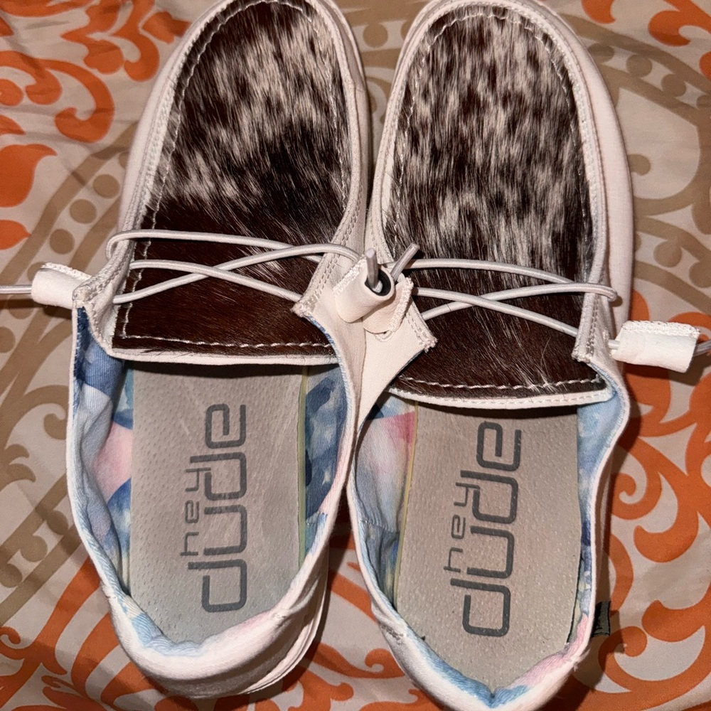 Women's Custom Cowprint Hey Dude's